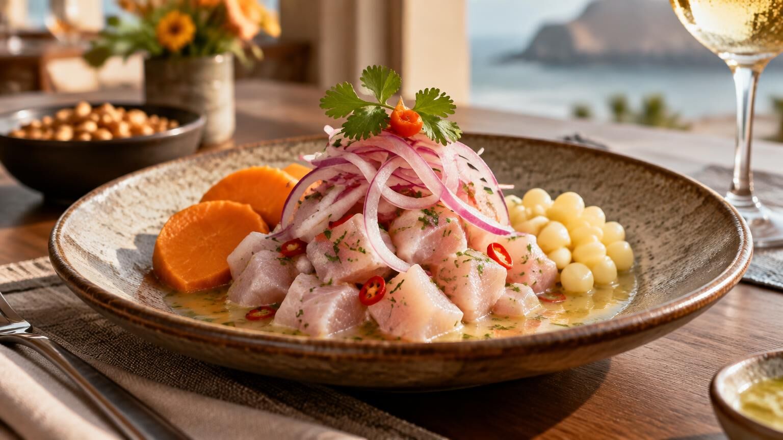 Ceviche peruano, fotografía representativa