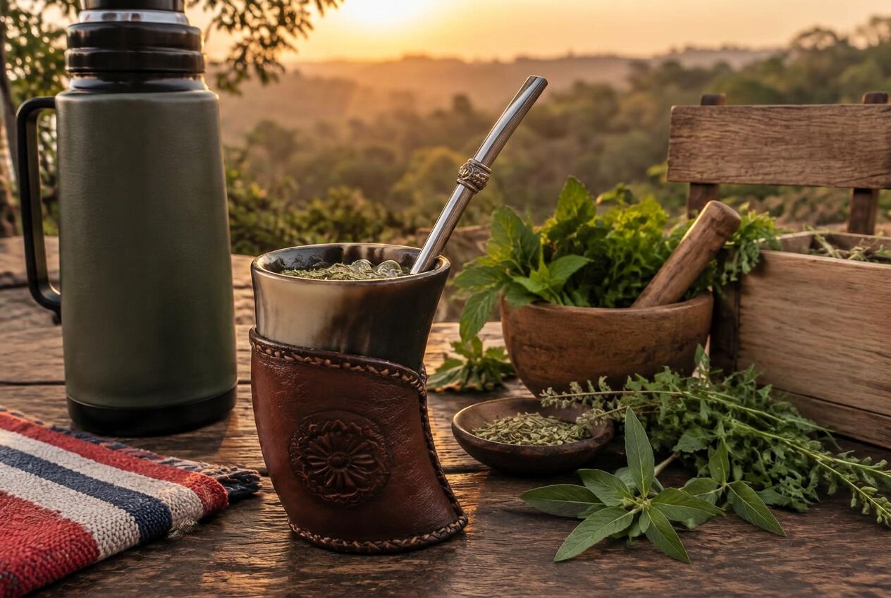 Guampa de tereré con yuyos (imagen ilustrativa)